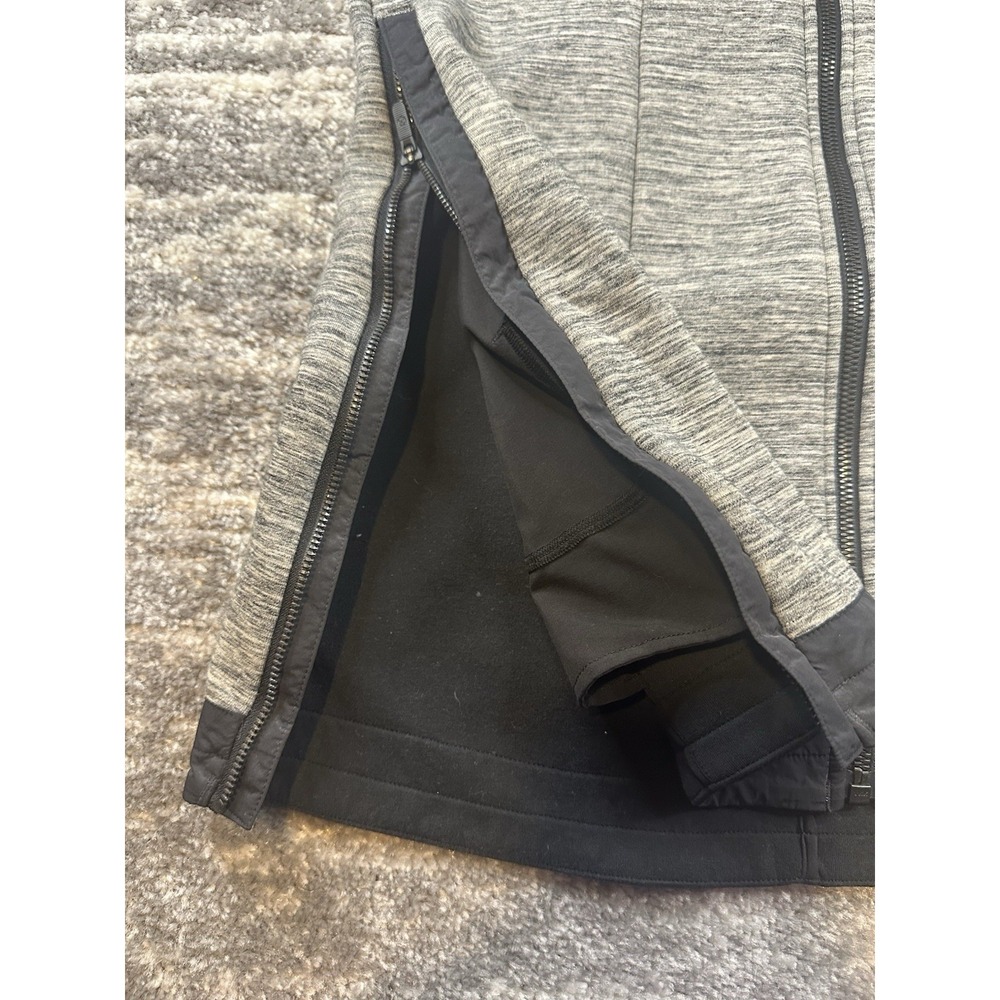 Lululemon Jacket Women 4 Pick Your Path Heathered Space Dyed Black Slub Hood - Picture 8 of 10